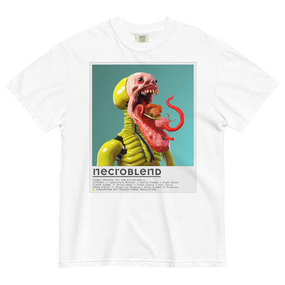 Mutant trashcore shirt by NECROBLEND — SVØ_K1TCHX from Kitchen Mutants, front view in white