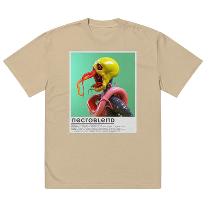 Synthetic mutant tee by NECROBLEND — CH3WTUBE from Kitchen Mutants, front view in sand
